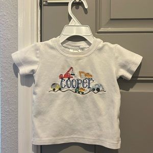 Cooper Monogrammed Construction Trucks T-Shirt